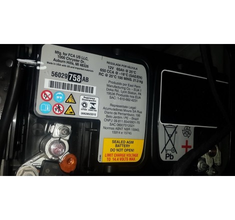 Аккумулятор на JEEP COMPASS/Grand Cherokee Start/Stop 56029758AB 12v 65Ah 650 CCA