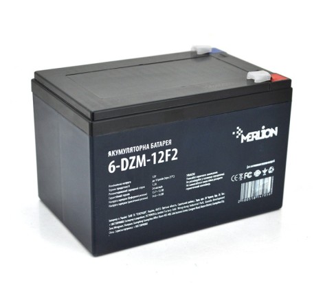 Аккумулятор тяговый ДЛЯ ЭЛЕКТРОВЕЛОСИПЕДА MERLION 6-DZM-12 12V 12Ah