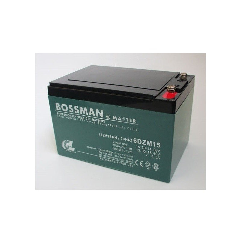 Акумуляторна батарея тягова ДЛЯ ЭЛЕКТРОВЕЛОСИПЕДА BOSSMAN AGM 6DZM15 12V 15Ah