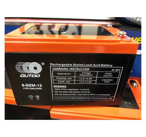 Аккумулятор тяговый OUTDO 6-DZM-12 12V 12ah