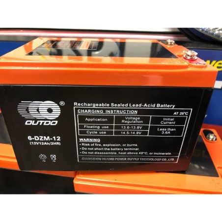 Аккумулятор тяговый OUTDO 6-DZM-12 12V 12ah