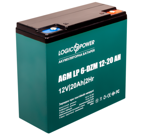 Тяговый аккумулятор на электровелосипед LogicPower LP 6-DZM 12-20 12v 20Аh