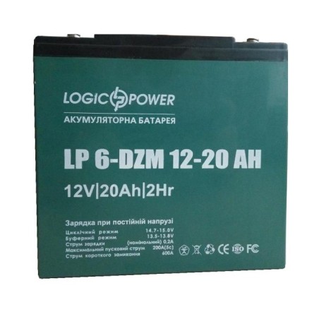 Тяговый аккумулятор на электровелосипед LogicPower LP 6-DZM 12-20 12v 20Аh
