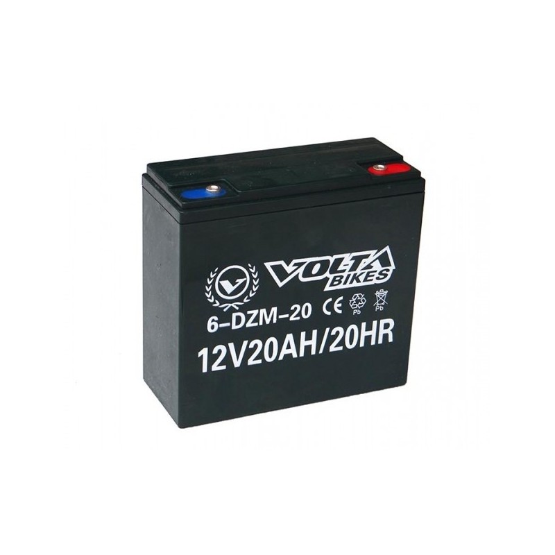 Велосипедный тяговый свинцово-кислотный аккумулятор VOLTA 6-DZM-20 AGM 12v 20Ah