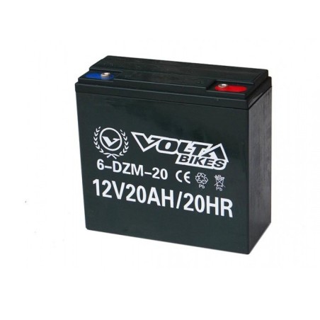Велосипедный тяговый свинцово-кислотный аккумулятор VOLTA 6-DZM-20 AGM 12v 20Ah