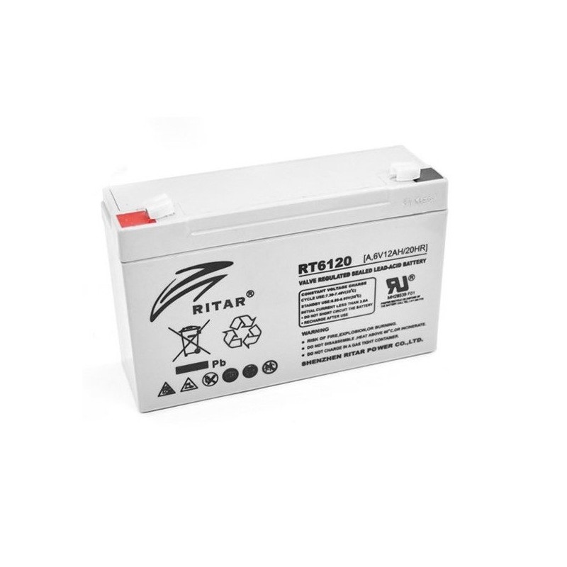 Аккумулятор на детский электромобиль AGM RITAR RT6120A 6V 12Ah