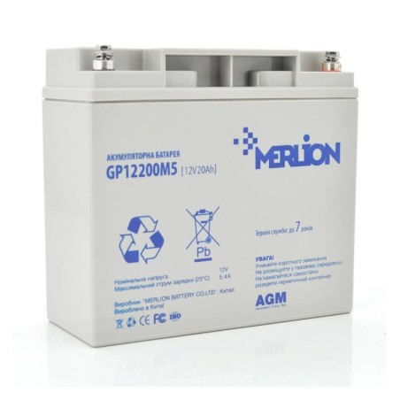 Тяговый аккумулятор MERLION AGM GP1220 12V 20Ah