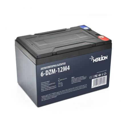 Тяговая батарея AGM MERLION 6-DZM-12 M5 12V 12Ah на все виды электродвигателей