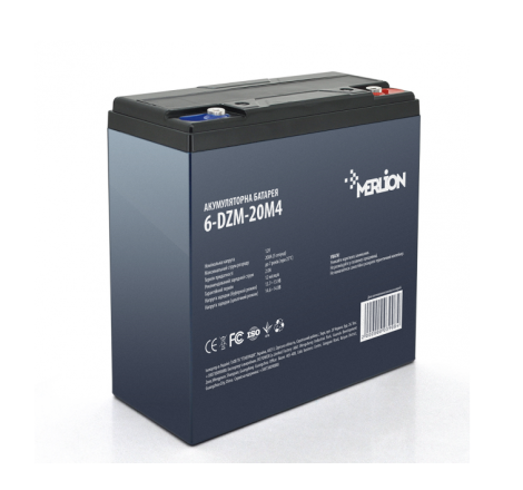 Тяговый аккумулятор AGM MERLION 6-DZM-20 12V 20Ah