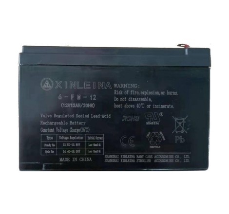 Тяговый аккумулятор для детского электромобиля XINLEINA 6-FM-12 12v12AH/20HR