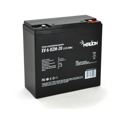 Тяговая батарея Merlion EV 6-DZM-20 12V 20Ah