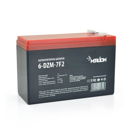 Усиленный аккумулятор MERLION 6-DZM-7 на детский электромобиль 12v 7Ah