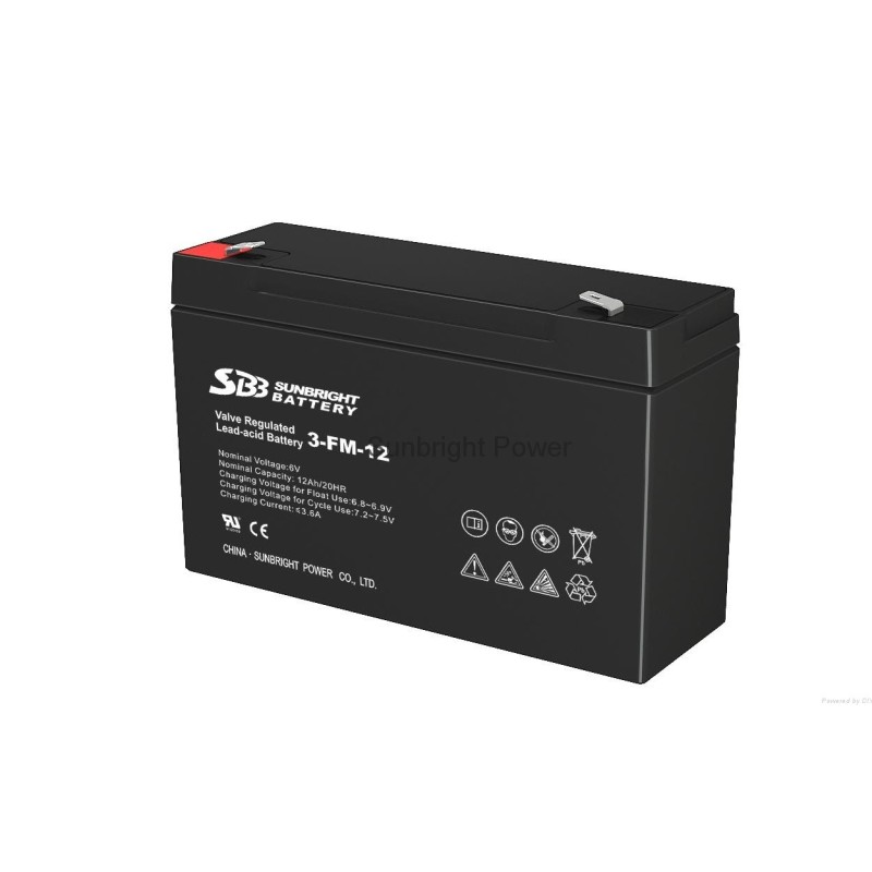 Аккумулятор для детского электромобиля Sunbright 3-FM-12 6v 12Ah