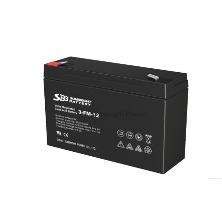 Аккумулятор для детского электромобиля Sunbright 3-FM-12 6v 12Ah
