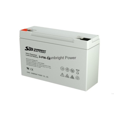 Аккумулятор для детского электромобиля Sunbright 3-FM-12 6v 12Ah