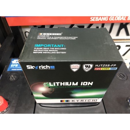 Аккумулятор LITHIUM ION Skyrich HJTZ5S-FP 12V 24Wh 2Ah 120A
