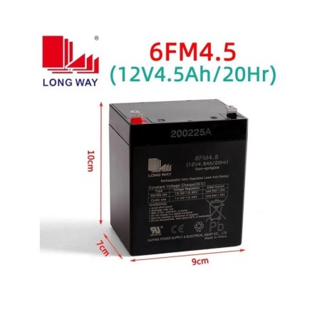 Акумулятор AGM LONG WAY 6FM4.5 12v 4.5Ah 20HR