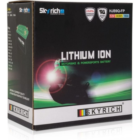 Акумулятор LITHIUM ION Skyrich HJB9Q-FP 12v 36Wh 9Ah 180A