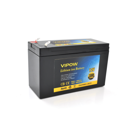 Акумулятор тяговий літієвий Vipow 12 V 10A с элементами Li-ion 18650 со встроенной ВМS платой S5P