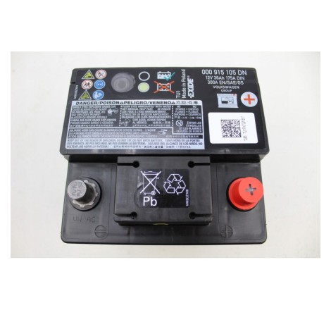 Акумулятор VOLKSWAGEN ID.4 000 915 105 DN EXIDE 12V 36AH 175A DIN 300A EN
