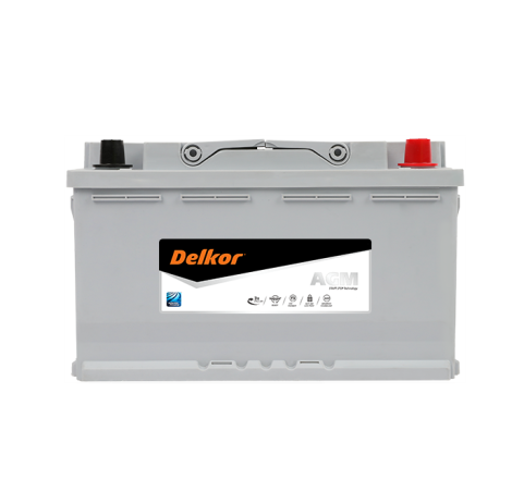 Аккумулятор DELKOR AGM80L-DIN 12v 80Ah 800A