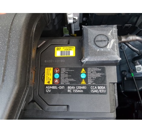 Аккумулятор DELKOR AGM80L-DIN 12v 80Ah 800A
