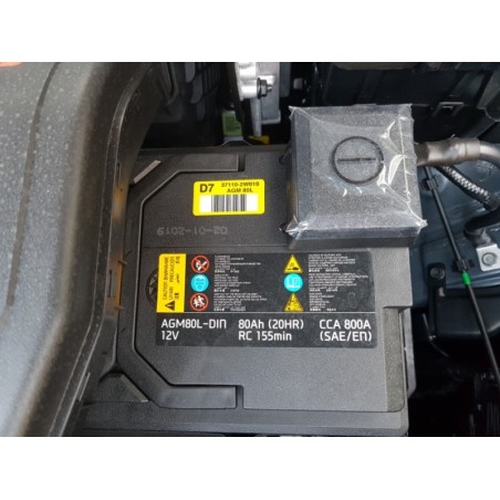 Аккумулятор DELKOR AGM80L-DIN 12v 80Ah 800A