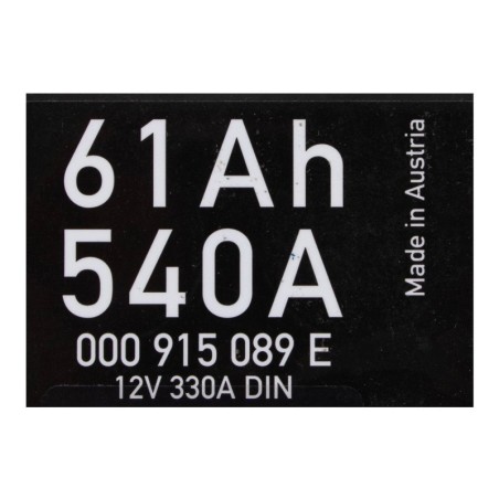 Акумулятор 61Ah 540Ah 000 915 089 E 12v 330A DIN