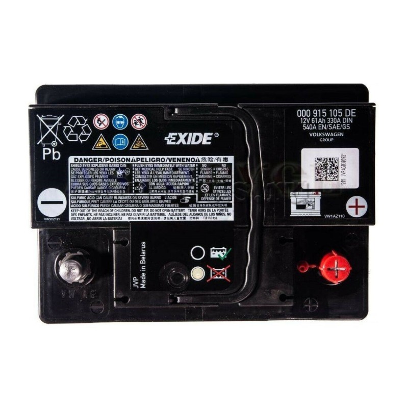 Акумулятор EXIDE 000 915 105 DE 12v 61Ah 330A DIN 540A EN