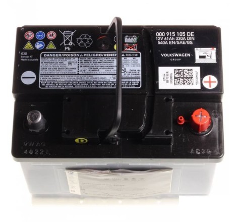 Акумулятор EXIDE 000 915 105 DE 12v 61Ah 330A DIN 540A EN