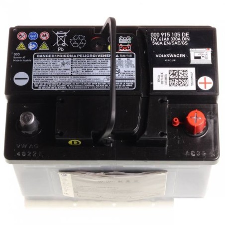 Акумулятор EXIDE 000 915 105 DE 12v 61Ah 330A DIN 540A EN