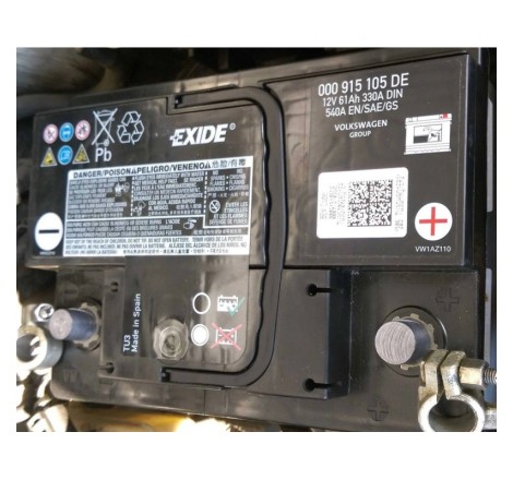 Акумулятор EXIDE 000 915 105 DE 12v 61Ah 330A DIN 540A EN