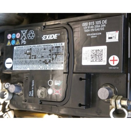Акумулятор EXIDE 000 915 105 DE 12v 61Ah 330A DIN 540A EN