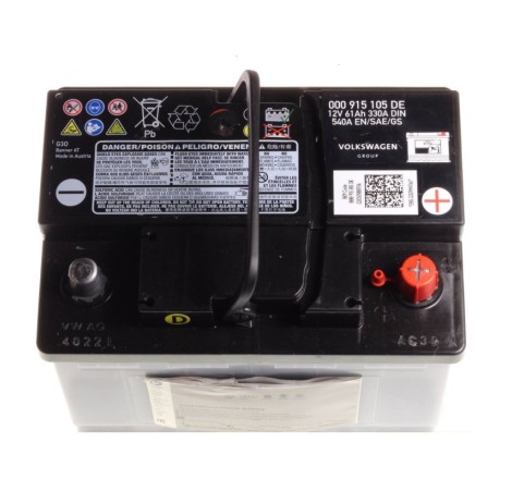Акумулятор EXIDE 000 915 105 DE 12v 61Ah 330A DIN 540A EN