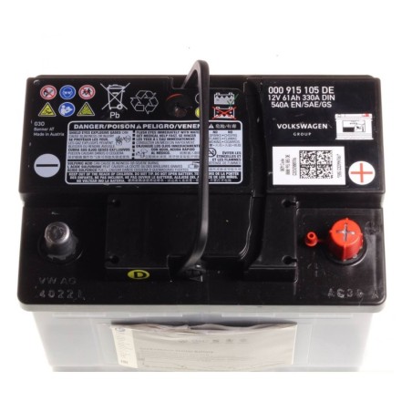 Акумулятор EXIDE 000 915 105 DE 12v 61Ah 330A DIN 540A EN