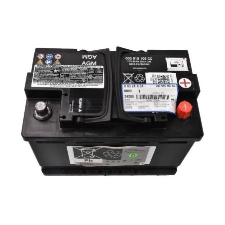 Акумулятор VARTA AGM VRLA 68Ah 680A 000 915 089 BC 12v 380A DIN