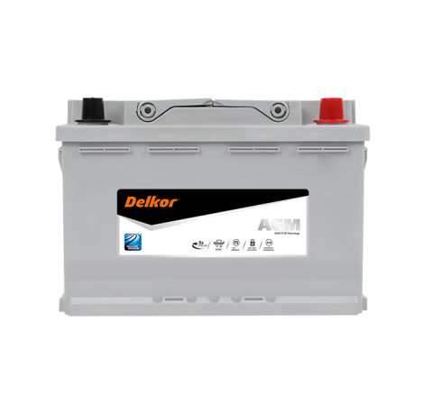 Аккумулятор DELKOR AGM70L-DIN 12v 70Ah 760A