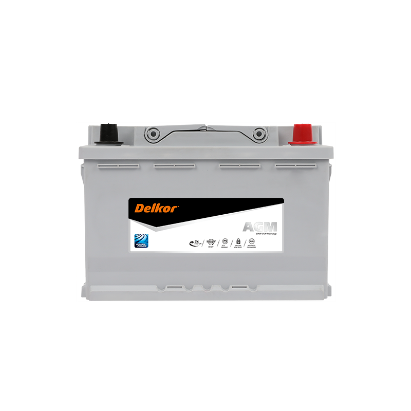 Аккумулятор DELKOR AGM70L-DIN 12v 70Ah 760A