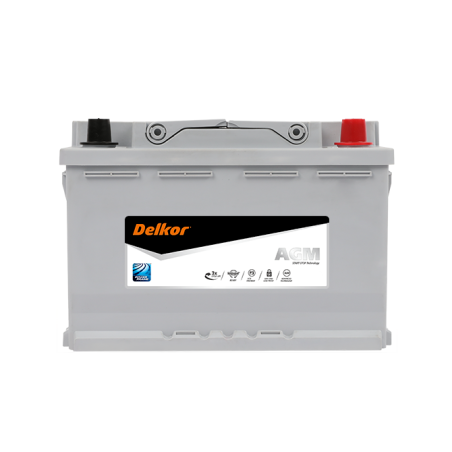 Аккумулятор DELKOR AGM70L-DIN 12v 70Ah 760A