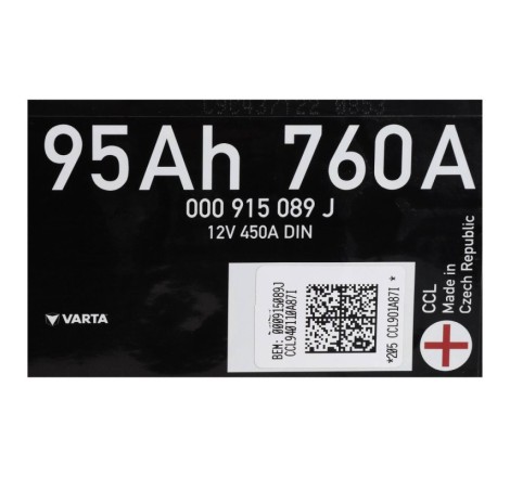Акумулятор VARTA 95Ah 760A 000 915 089 J 12V 450 DIN