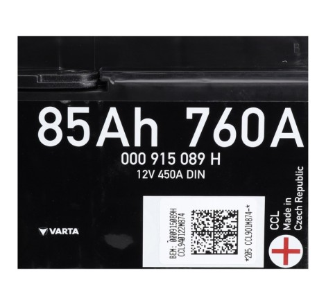 Акумулятор VARTA 85Ah 760A 000 915 089 H 12V 450A DIN