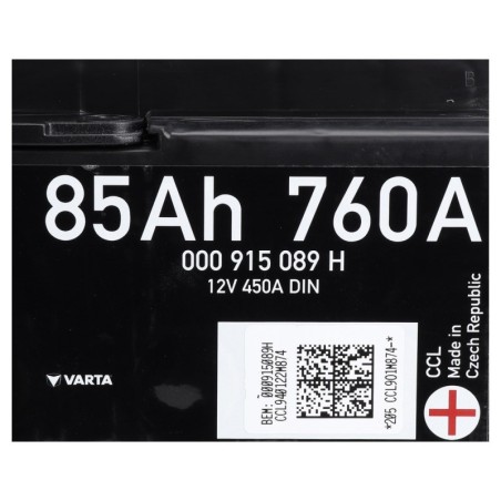 Акумулятор VARTA 85Ah 760A 000 915 089 H 12V 450A DIN