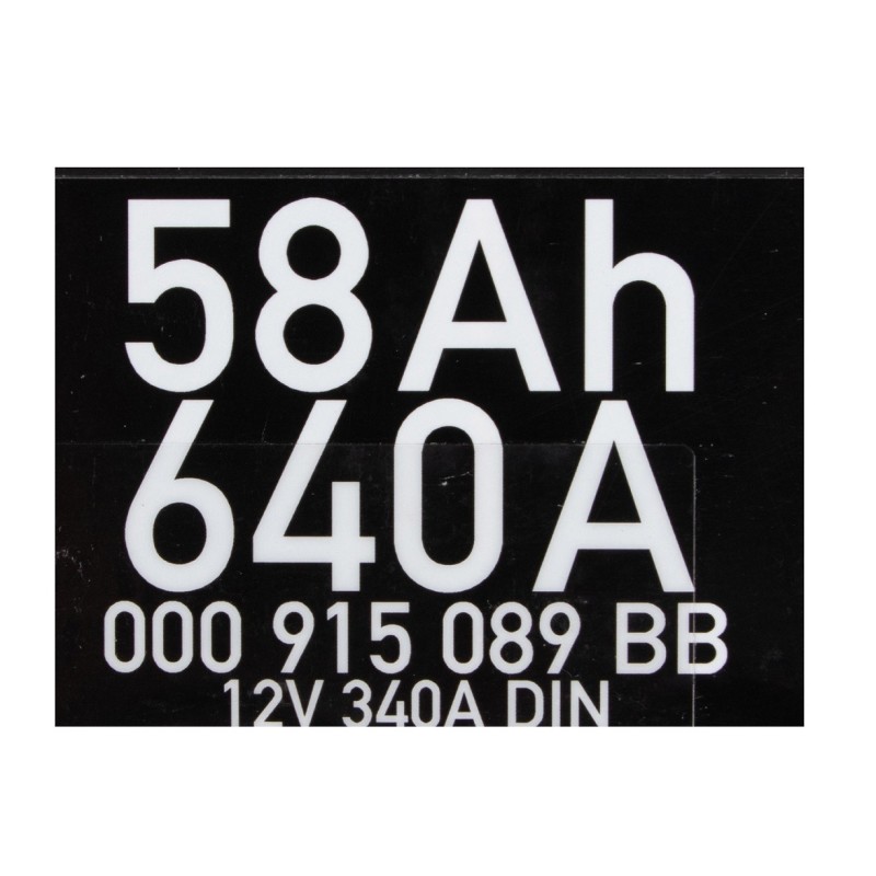 Акумулятор VARTA AGM VRLA 58Ah 640A 000 915 089 BB 12V 340A DIN