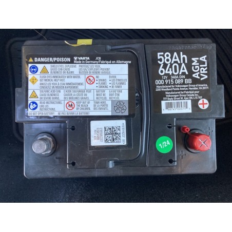 Акумулятор VARTA AGM VRLA 58Ah 640A 000 915 089 BB 12V 340A DIN