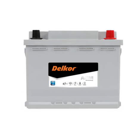 Аккумулятор DELKOR AGM60L-DIN 12v 60Ah 640A