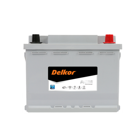 Аккумулятор DELKOR AGM60L-DIN 12v 60Ah 640A