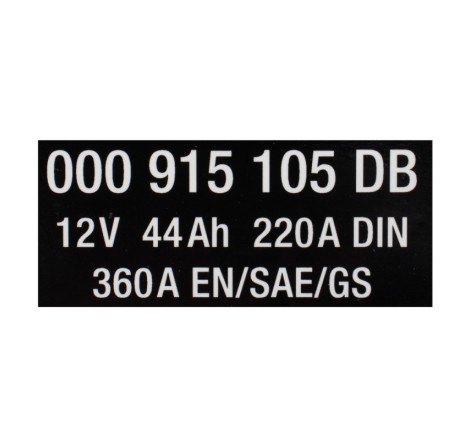 Акумулятор 000 915 105 DB 12V 44Ah 220A DIN 360A EN