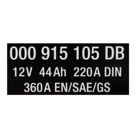 Акумулятор 000 915 105 DB 12V 44Ah 220A DIN 360A EN