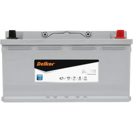 Аккумулятор DELKOR AGM105L-DIN 12v 105Ah 950A