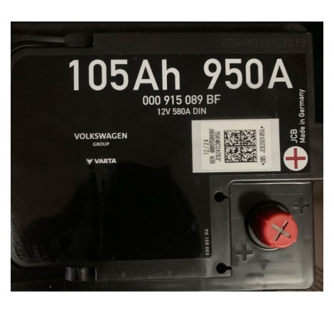 Акумулятор VARTA AGM 000 915 089 BF 12V 105Ah 580A DIN